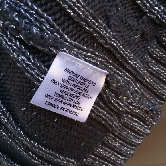 Charter Club Petite Large Gray Sweater Metallic - Picture 8 of 8